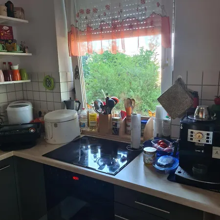 Privates Mit Balkon Und Uebernachtungsmoeglichkeit In Eine Wohngemeinschaft In Der Naehe Des Flughafens Leipzig,halle Apartament